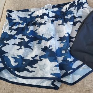 Athletic Works Running Shorts Camo&Black